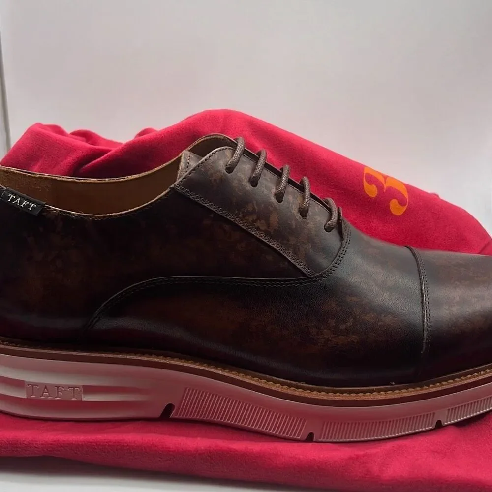 Taft cap toe Lace up espresso Model‎ 102 leather Men dress shoes - Men 10.5 New